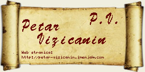 Petar Vizićanin vizit kartica